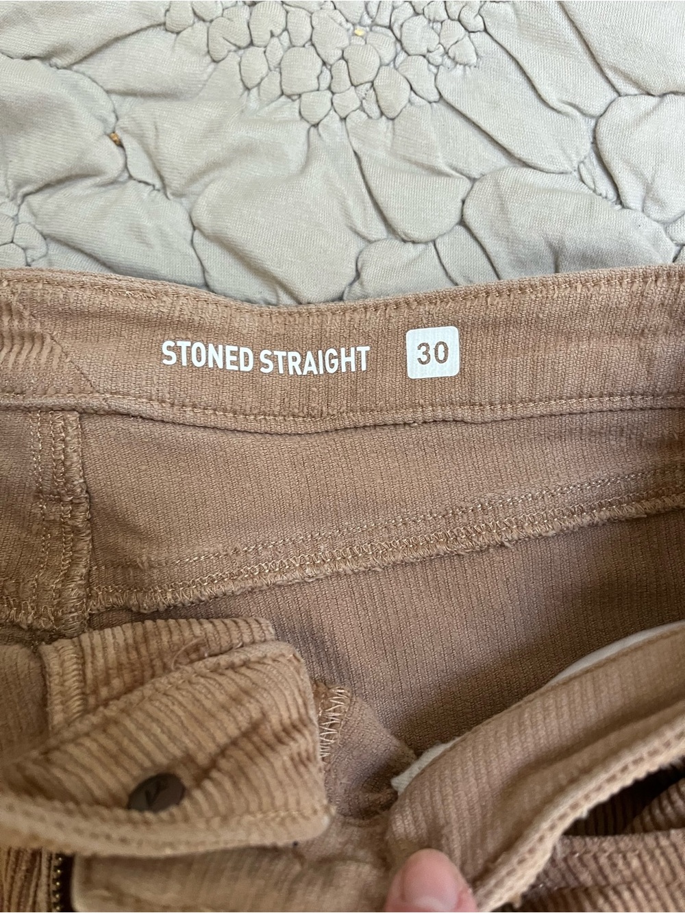 Volcom stoned straight Corduroy High-Rise Women’s Jeans — Tan - Picture 3 of 3